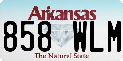 AR license plate 858WLM
