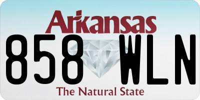 AR license plate 858WLN