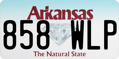 AR license plate 858WLP