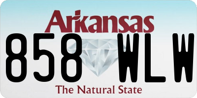 AR license plate 858WLW