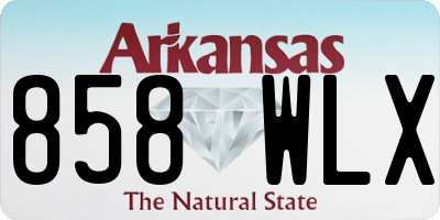 AR license plate 858WLX