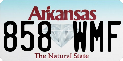 AR license plate 858WMF
