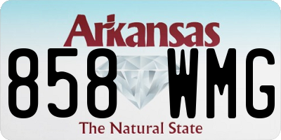 AR license plate 858WMG