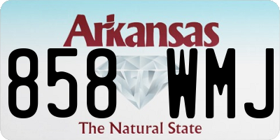 AR license plate 858WMJ