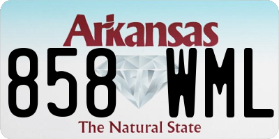 AR license plate 858WML
