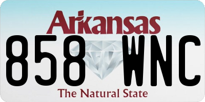 AR license plate 858WNC