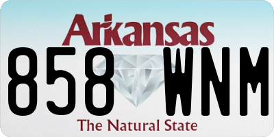 AR license plate 858WNM