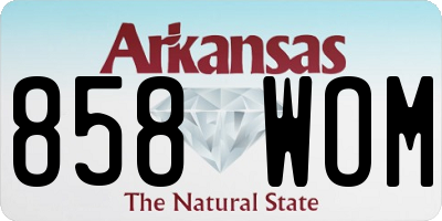 AR license plate 858WOM