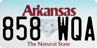 AR license plate 858WQA