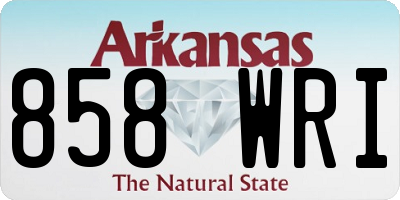 AR license plate 858WRI