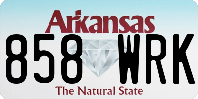AR license plate 858WRK