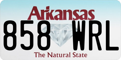 AR license plate 858WRL