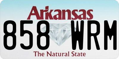 AR license plate 858WRM