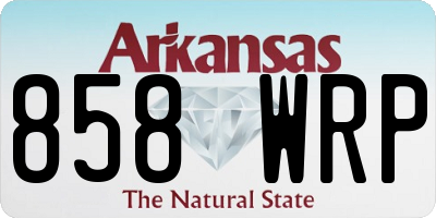 AR license plate 858WRP