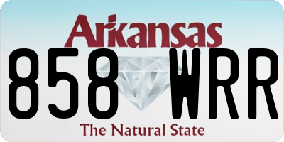 AR license plate 858WRR