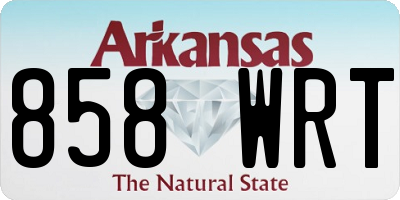 AR license plate 858WRT