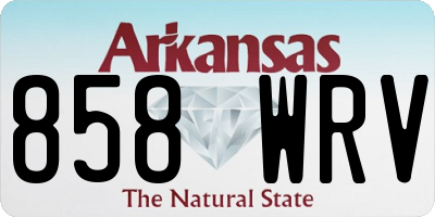 AR license plate 858WRV