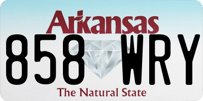 AR license plate 858WRY