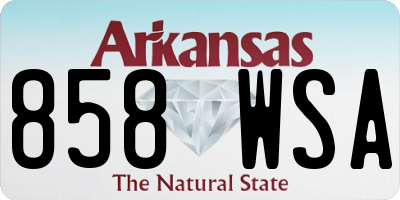 AR license plate 858WSA