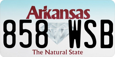 AR license plate 858WSB