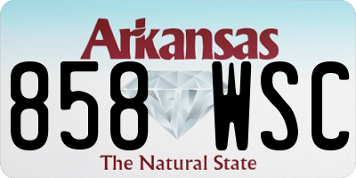 AR license plate 858WSC