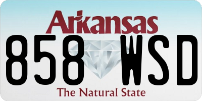 AR license plate 858WSD