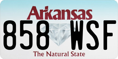 AR license plate 858WSF