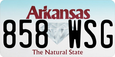 AR license plate 858WSG