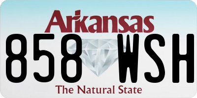 AR license plate 858WSH