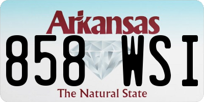 AR license plate 858WSI