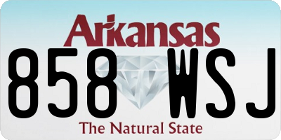 AR license plate 858WSJ