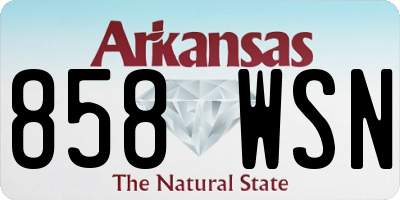 AR license plate 858WSN