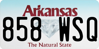 AR license plate 858WSQ