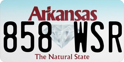 AR license plate 858WSR