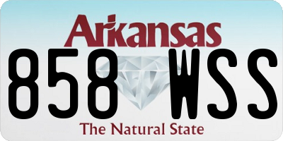 AR license plate 858WSS