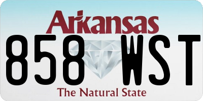 AR license plate 858WST