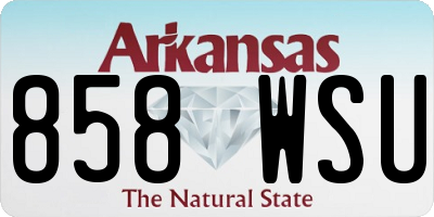 AR license plate 858WSU