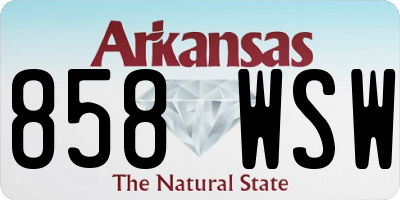 AR license plate 858WSW