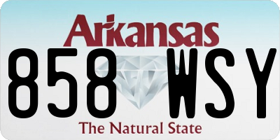 AR license plate 858WSY