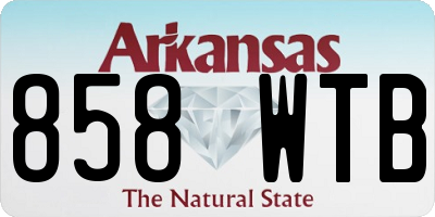 AR license plate 858WTB