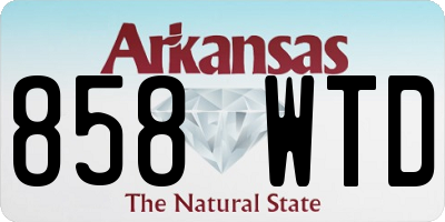 AR license plate 858WTD
