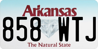 AR license plate 858WTJ