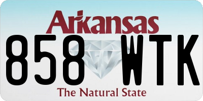AR license plate 858WTK