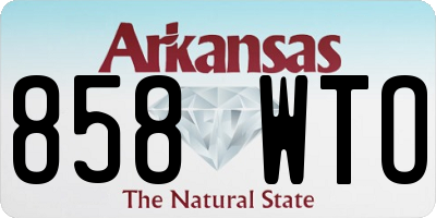 AR license plate 858WTO