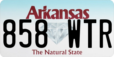 AR license plate 858WTR