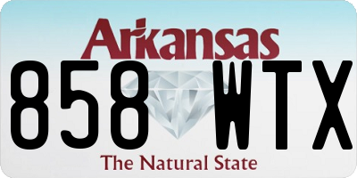 AR license plate 858WTX