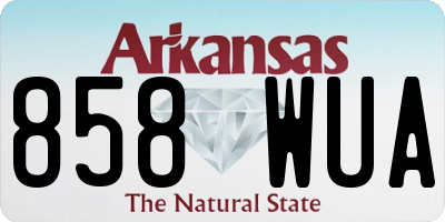 AR license plate 858WUA