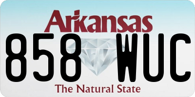 AR license plate 858WUC