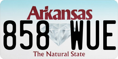 AR license plate 858WUE
