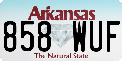 AR license plate 858WUF